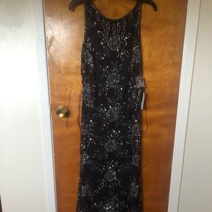 Plum sequin evening gown